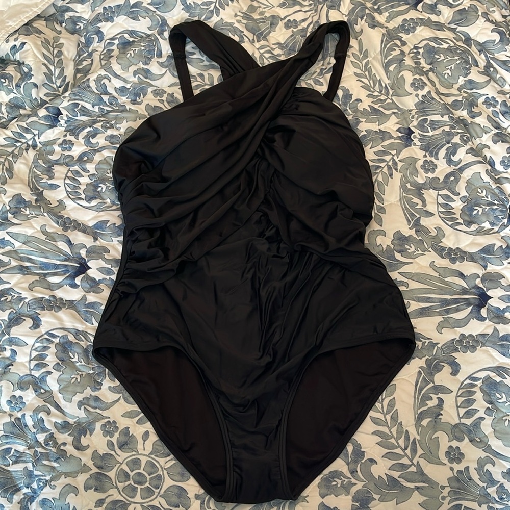 Swimsuits for All High Neck Wrap One Piece size 22 NWT